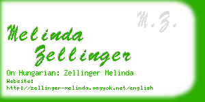 melinda zellinger business card